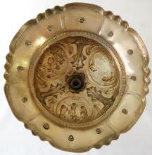 Ornate French antique solid silver gilt Baroque Chapel Set